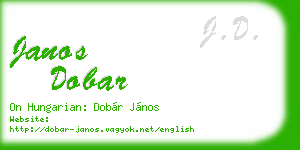 janos dobar business card