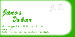 janos dobar business card